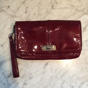 COACH - Bright Red patent leather clutch 🍓